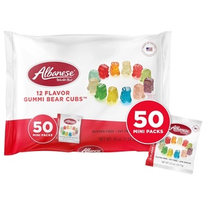 image:imageAlbanese Worlds Best 12 Flavor Gummi Bear Cubs  5005oz Snack Packs of Candy  Miniature Individually Wrapped Soft Gummy Cherry Blue Raspberry and More  Perfect for Kids Classroom Parties05 Ounce Pack of 50