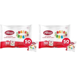image:imageAlbanese Worlds Best 12 Flavor Gummi Bear Cubs  5005oz Snack Packs of Candy  Miniature Individually Wrapped Soft Gummy Cherry Blue Raspberry and More  Perfect for Kids Classroom Parties05 Ounce Pack of 100