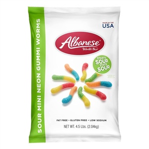 image:imageAlbanese Worlds Best Sour Mini Neon Gummi Worms  45lbs of Candy  5 Super Sour Flavors Gluten Free Fat Free Soft amp Chewy Gummies  Blue Raspberry Lemon and More  Perfect for Birthday Parties45 Pound Pack of 1
