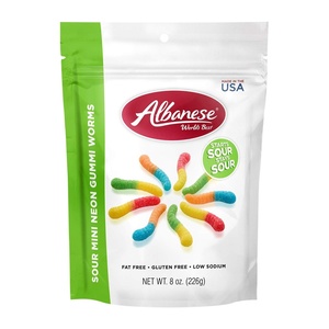 image:imageAlbanese Worlds Best Sour Mini Neon Gummi Worms  45lbs of Candy  5 Super Sour Flavors Gluten Free Fat Free Soft amp Chewy Gummies  Blue Raspberry Lemon and More  Perfect for Birthday Parties8 Ounce Pack of 1