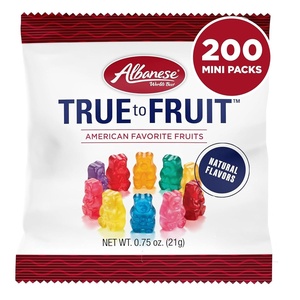 image:imageAlbanese Worlds Best True to Fruit  American Favorite Fruits Gummies 25oz Bag Pack of 12 Individually Wrapped Soft amp Chewy Candy SnacksAmerican Favorite Fruits