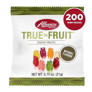image:imageAlbanese Worlds Best True to Fruit  American Favorite Fruits Gummies 25oz Bag Pack of 12 Individually Wrapped Soft amp Chewy Candy SnacksExotic Fruits